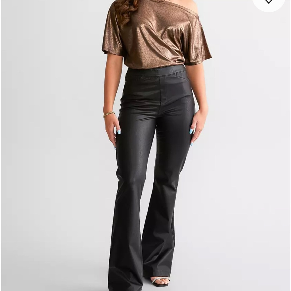 Women's Black Leather Pants